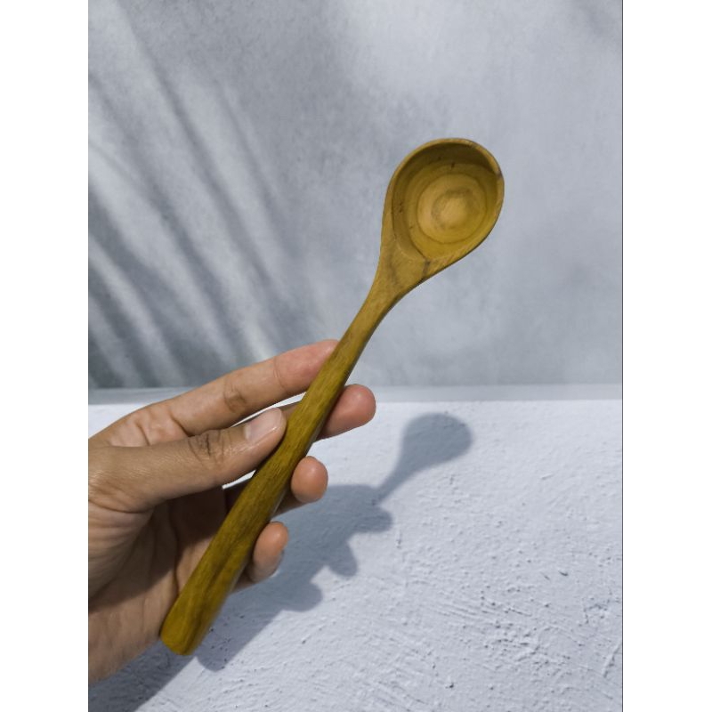 Sendok Korea Kayu Jati | Teak Wood Spoon | Teak Spoon| Sendok Kayu | Sendok Aesthetic| Alat Makan Ka