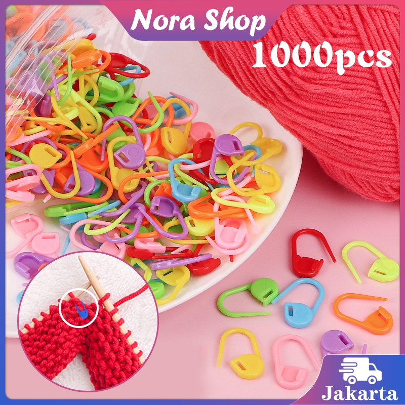 1000pcs Penanda Rajutan Peniti Penanda Rajut Penanda Jahitan Peniti Jilbab Plastik Stitch Crochet