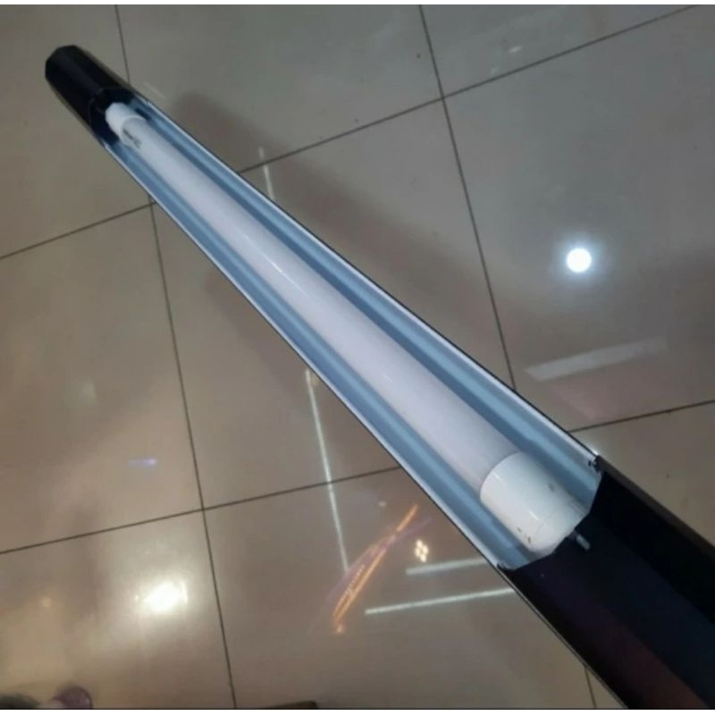 BALAK TL BAMBU 1X36 Watt Kap Rumah Lampu Bambu 1 x 36 Watt SAKA Panjang Housing 150cm