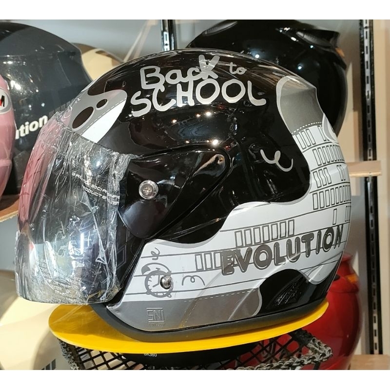 Helem Helm GM REVOLUTION MOTIF dewasa Warna Hitam promo murah