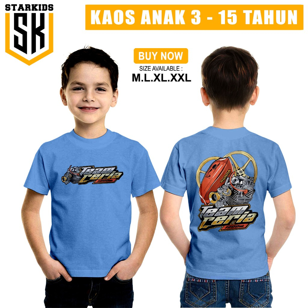 Kaos Anak Team Ceria ORIGINAL, Kaos Herex, Bisa Cod