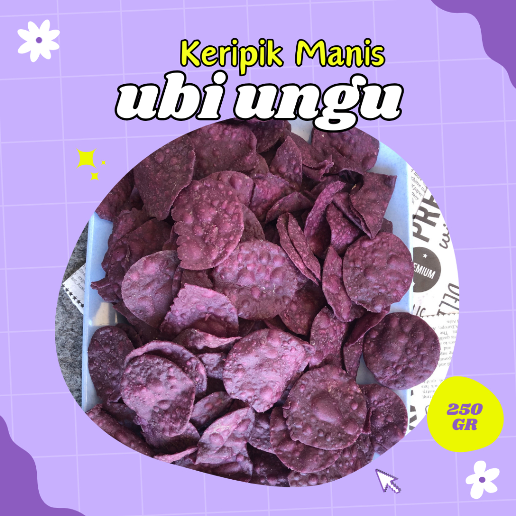 

250gr - Keripik Ubi Ungu Manis Crispy Renyah