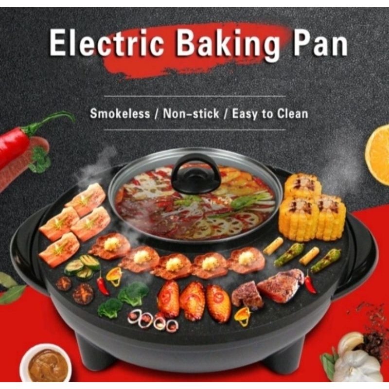 Panggangan BBQ Electric 2in1 • Panggangan Shabu Suki Listrik