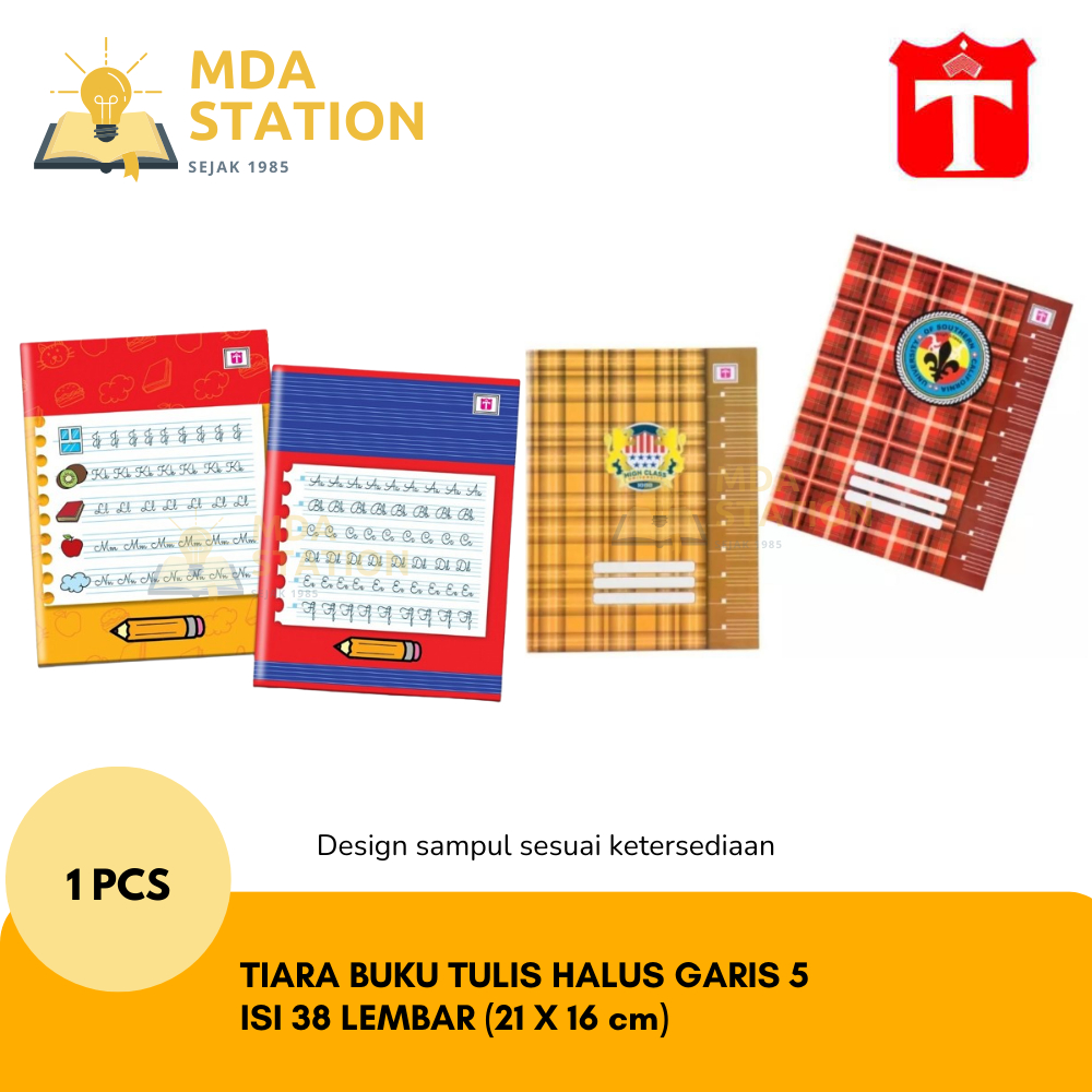 

TIARA Buku Tulis GARIS 5 isi 38 Lembar (SATUAN) | TIARA SHAKTI Buku Huruf Sambung Note Balok isi 38 Lembar Beli Eceran atau satuan| Cocok Untuk Buku Huruf Sambung Buku Note Balok Buku Paranada Buku Sekolah Dasar SD | MDA STATION