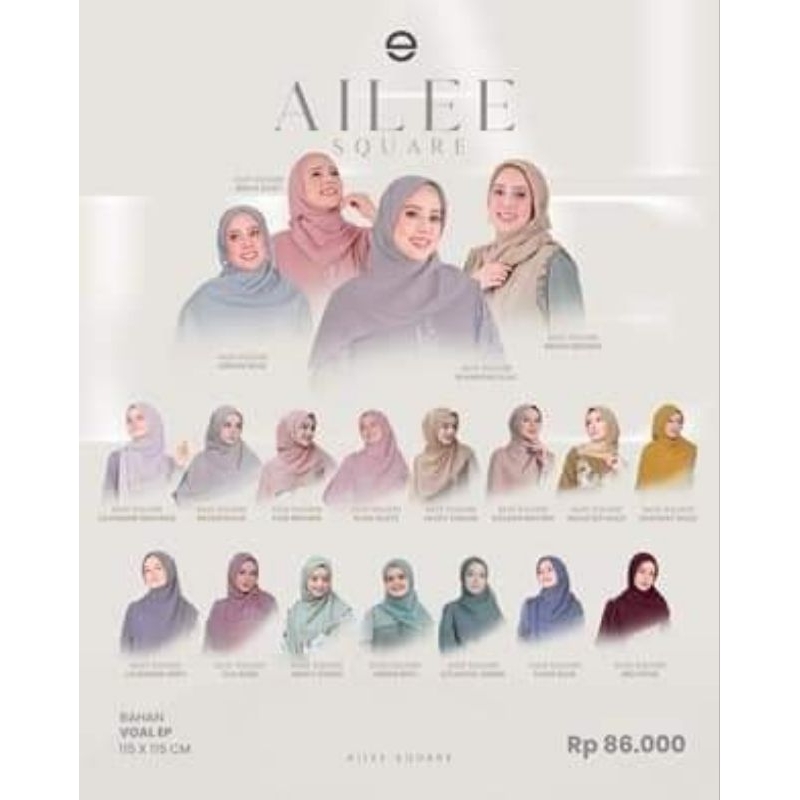 Ethica Hijab Ailee Square / Jilbab Discon Besar-Besaran / Jilbab Segi Empat
