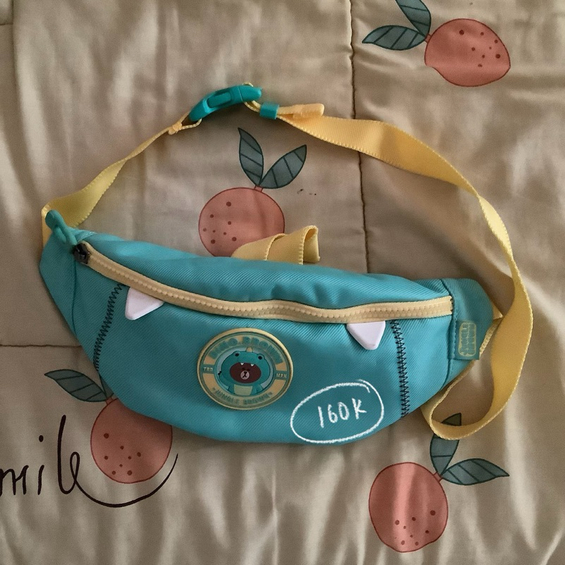 official line friends jungle brown waist bag