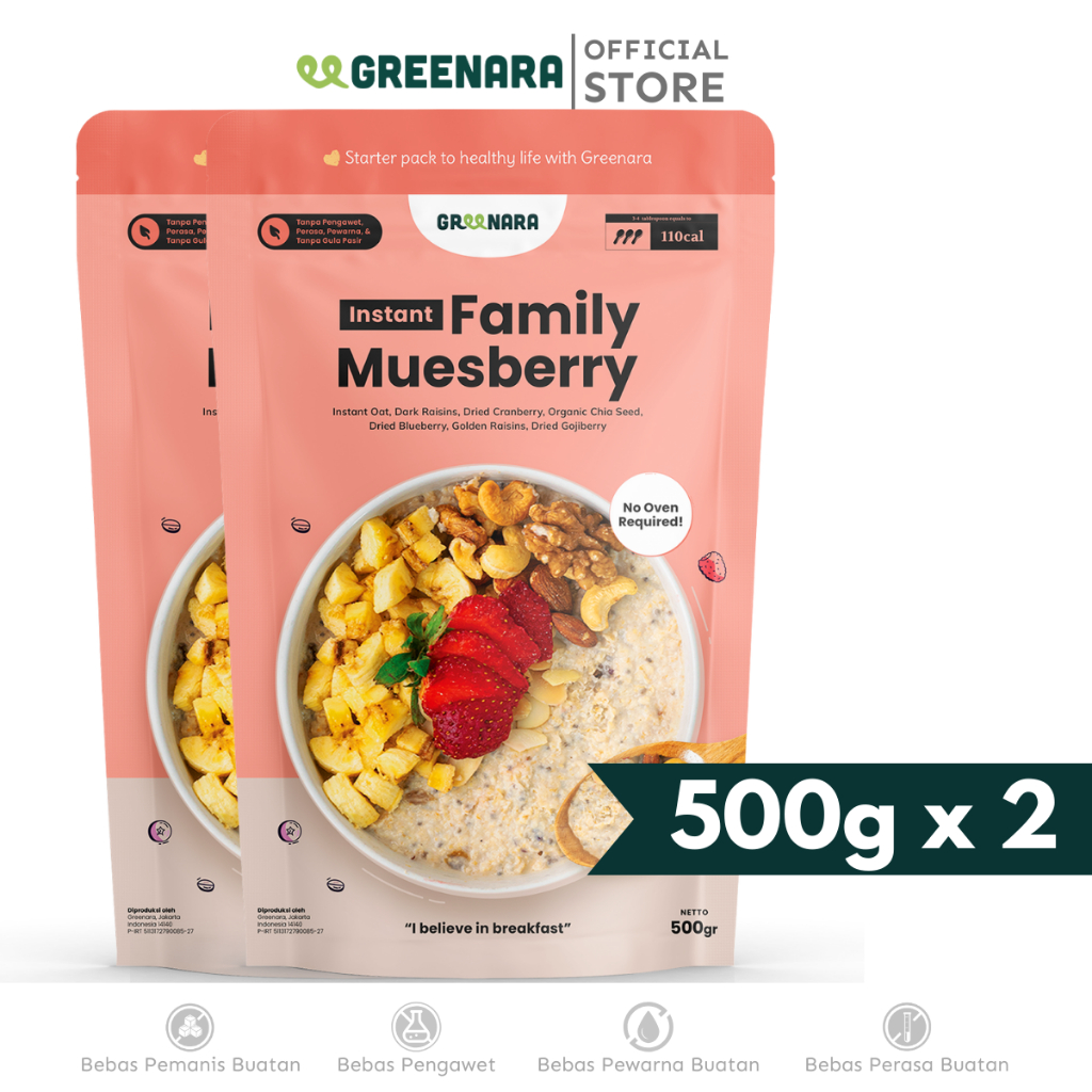 

Greenara - Instant Family Muesberry 1Kg / Sarapan Sehat