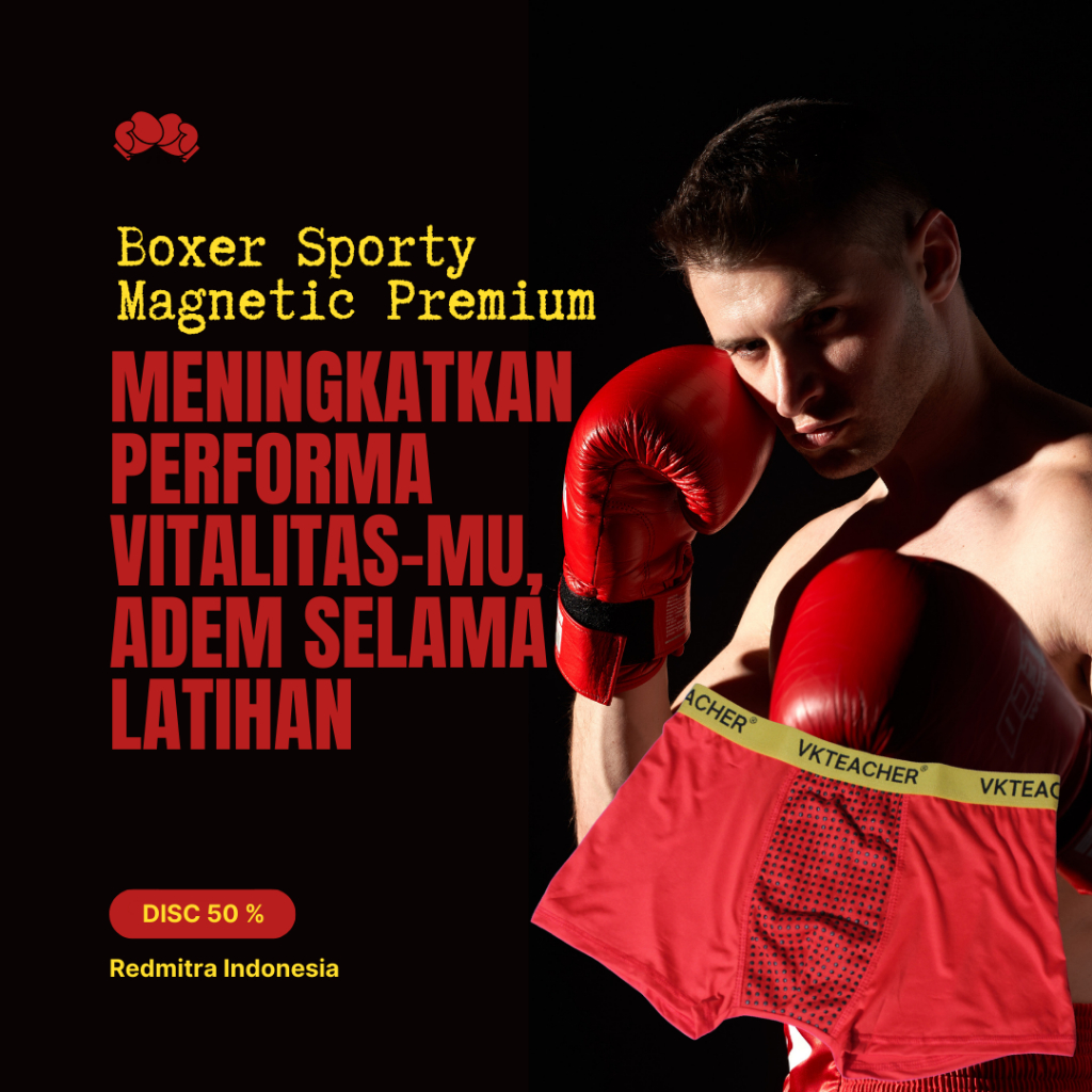 Celana Dalam Pria Dewasa TERAPI SPORT BOXER Celana Sehat Vitalitas Pria CD Laki Karet Luar Nilon