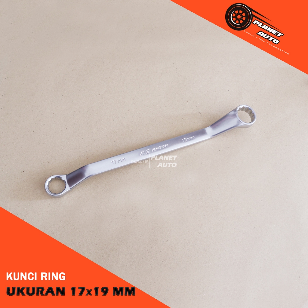 Kunci Double Ring 19x22 Chrome Vanadium