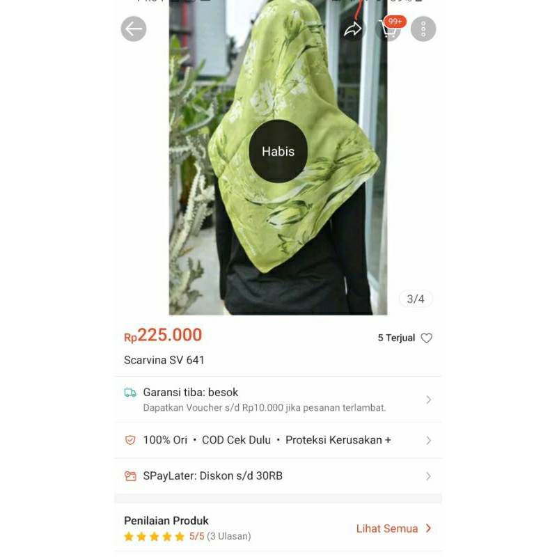 Hijab Scarvina / scarvina / sv / voal scarvina / hijab voal / voal ultima / voal lemon / hijab warna