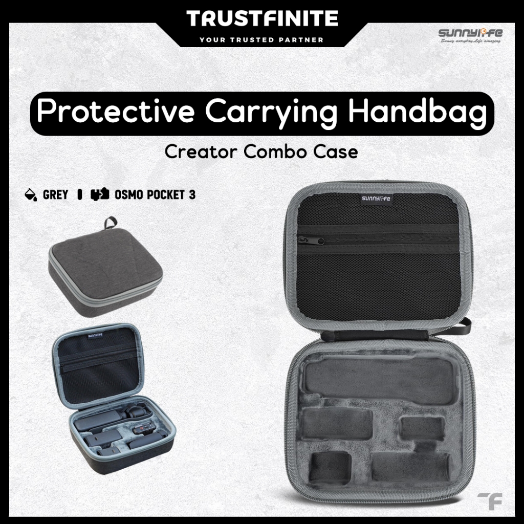 Sunnylife Tas DJI Pocket 3 Creator Combo Case Hand Bag Case / Creator Case Combo Bag DJI Osmo Pocket