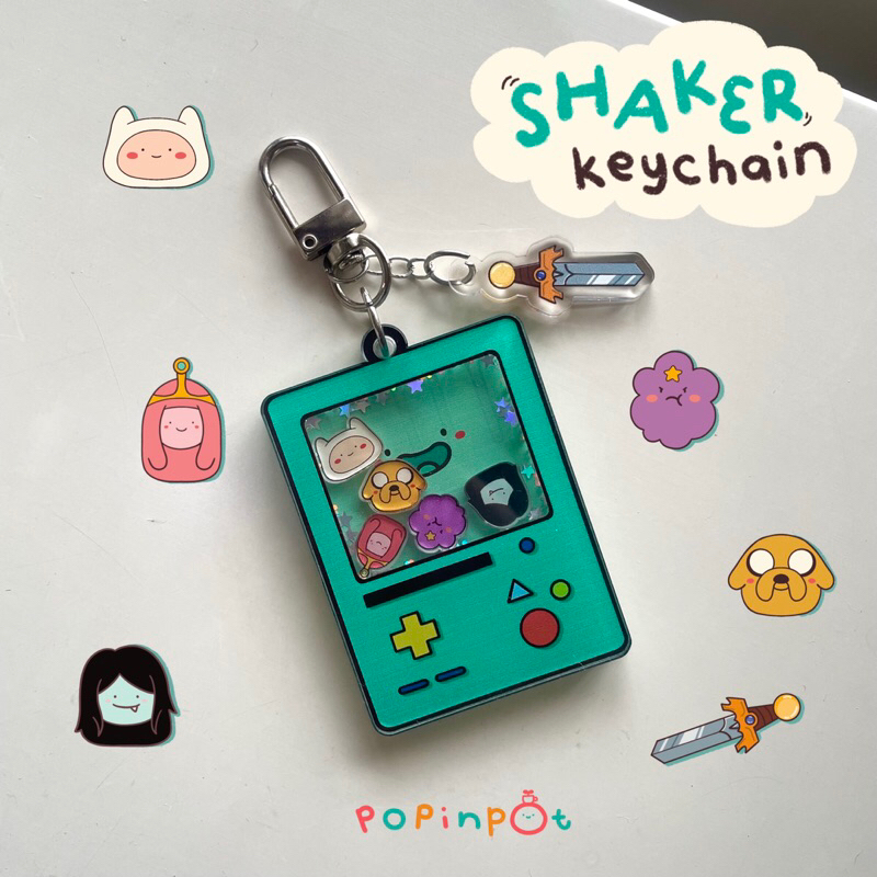 POPINPOT - Adventure Time Keychain | Shaker Keychain | Gantungan Kunci Adventure Time