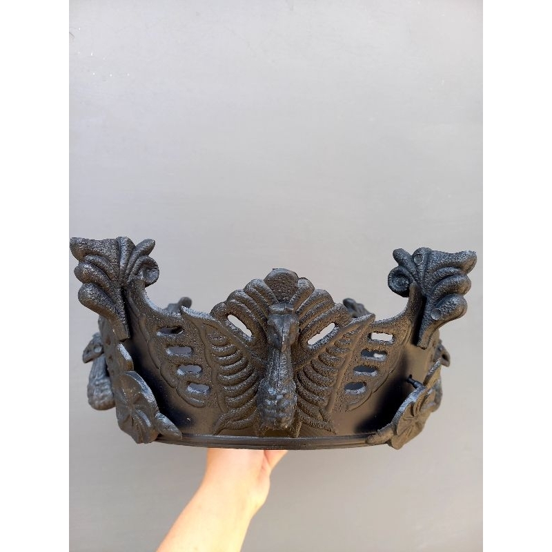 MAHKOTA DAN KAKI SANGKAR BURUNG PERKUTUT KAKI MODEL MERAK