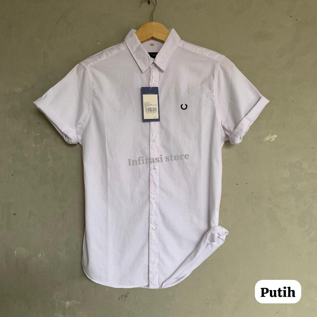 Kemeja putih lengan pendek pria terbaru - kemeja pria -kemeja pendek pria -kemeja lengan pendek pria