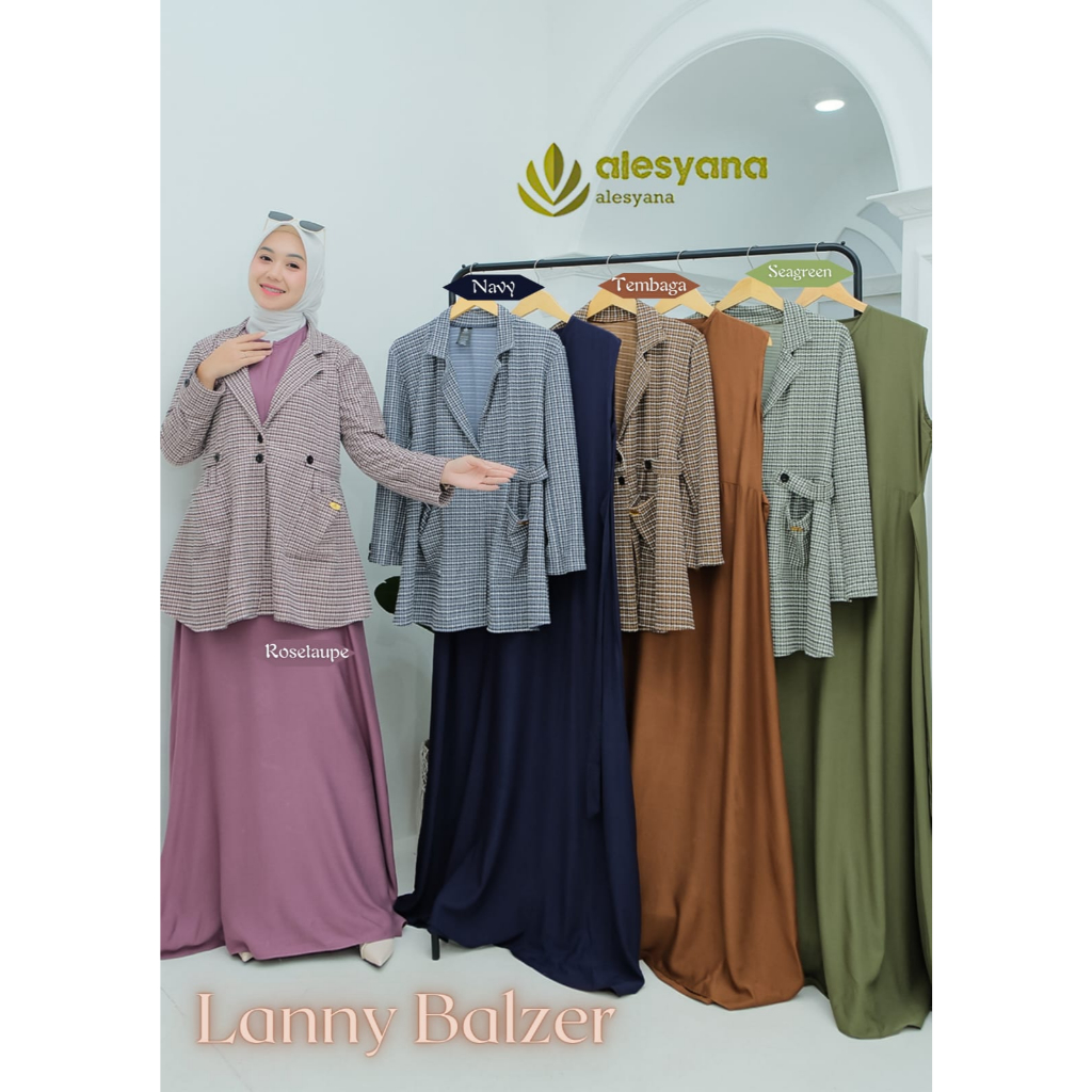 PROMO Rumi Scarf - Baju Muslim/Gamis Lanny Set Knit (Inner + Outer) by Alesyana