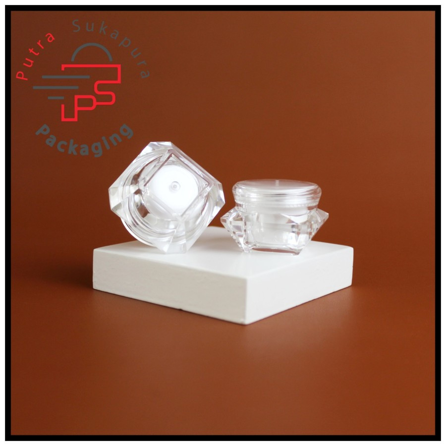 Pot jar cream/wadah cream 10gr diamond/pot cream 10gr jar acrylic