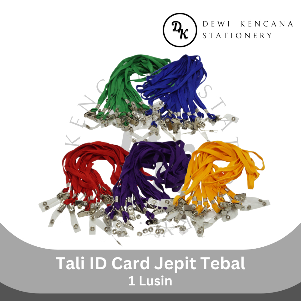 

Tali ID Card Jepit Tebal 1 Lusin / Lanyard ID Card