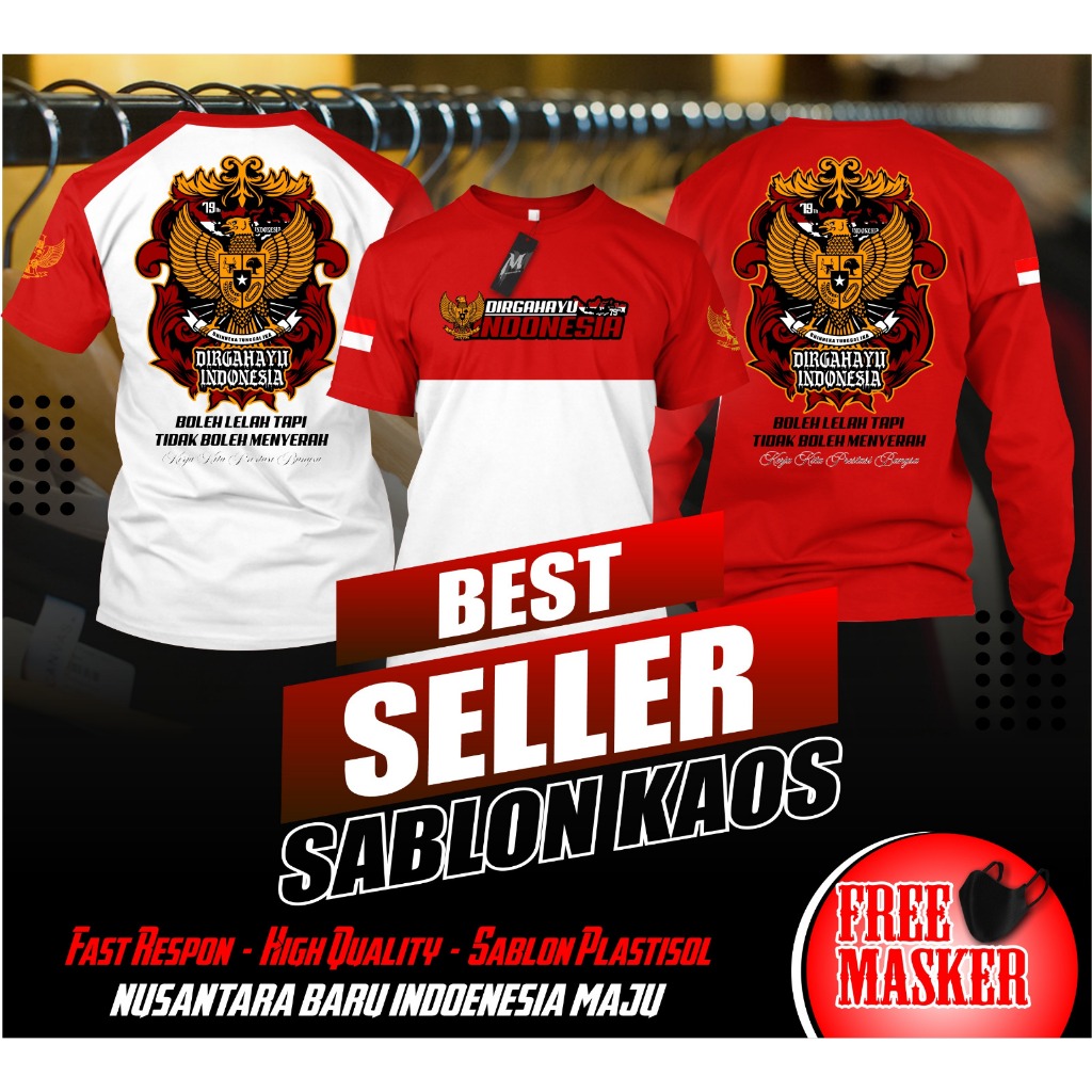 Kaos Kemerdekaan Indonesia - Kaos Agustusan / Kaos Panitia Agustusan / Kaos 17 Agustus