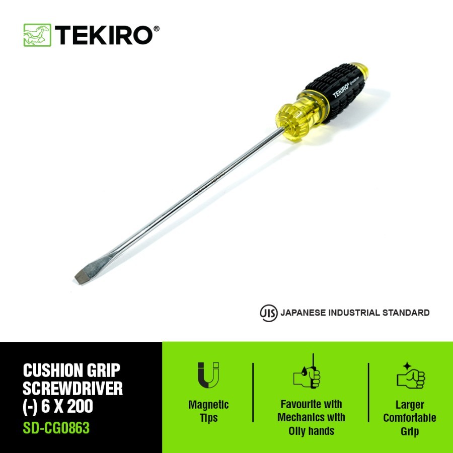 TEKIRO OBENG GAGANG KARET KUNING HIJAU OBENG GAGANG KARET