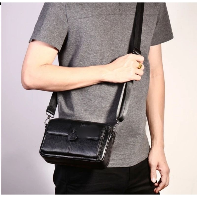 Tas Selempang Kulit Sapi Asli Import Pria dan Wanita Tas Pinggang Kulit Sapi Asli Import Pria dan Wa