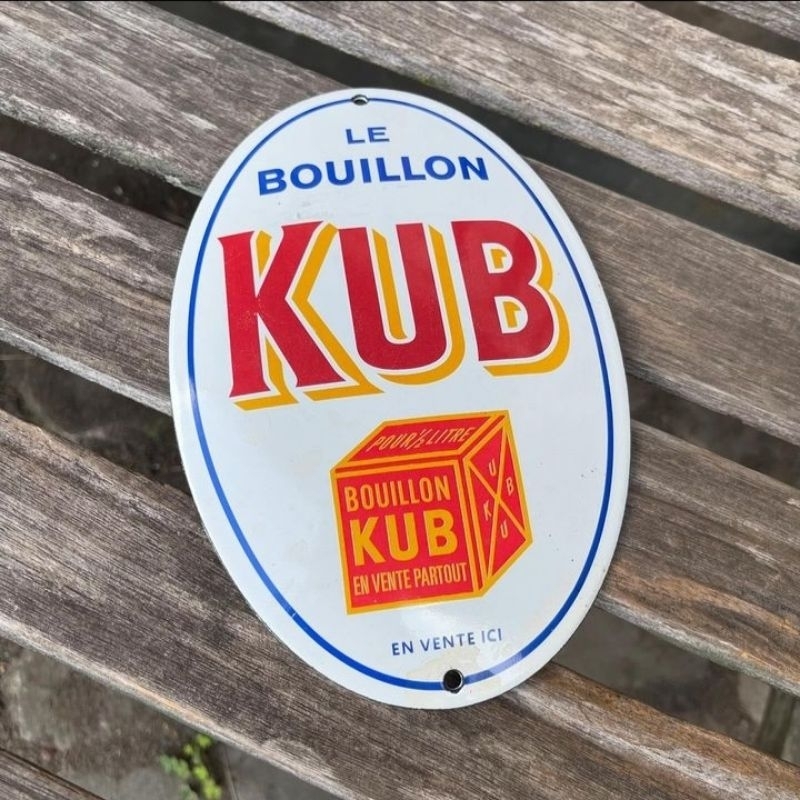 Papan Iklan Enamel KUB Bouillon Kecil