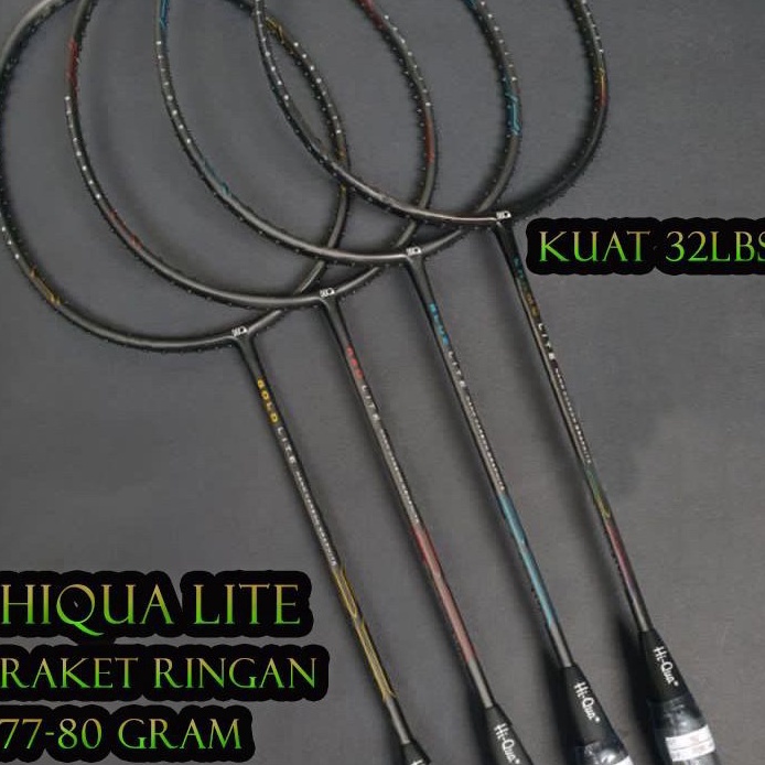 Raket Badminton HIQUA HIQUA LITE GOLDCHAMOBLUERED LITE RINGAN 5U KODE W8K7