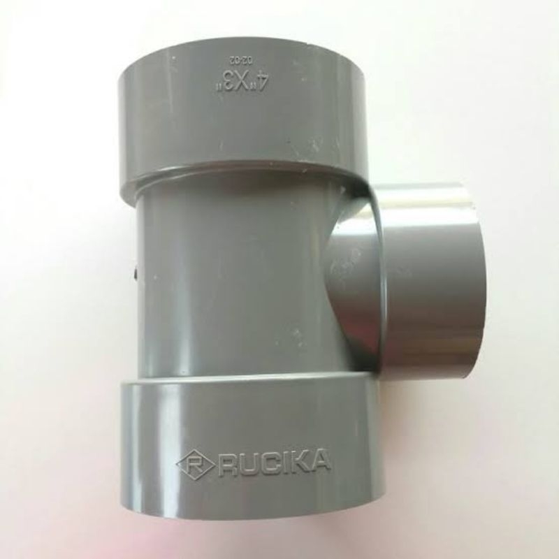 Sambungan Tee PVC 4 x 3 inch / T 4 inch ke 3 inch / Sambungan Pipa T 4 ke 3inch / Tee 4x3