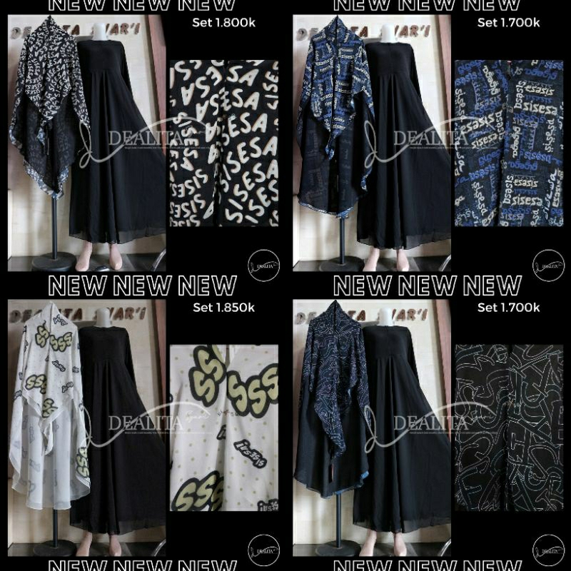 Khimar Sisesa New With Dealita Black Dress