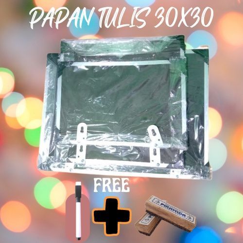 

Papan Tulis Bolak Balik Bisa Digunakan Spidol dan Kapur 30X30 Free Spidol + Penghapus