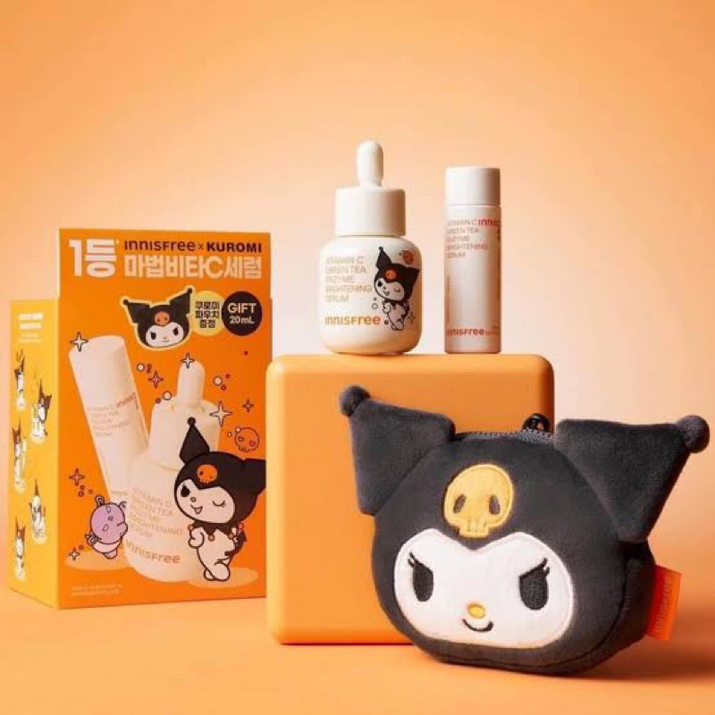 innisfree * Kuromi vitamin C green tea enzyme brightening serum 30ml+20ml(free kuromi pouch)