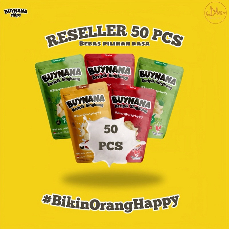 

Buynana Chips [PAKET RESELLER 50 PCS] Keripik Singkong