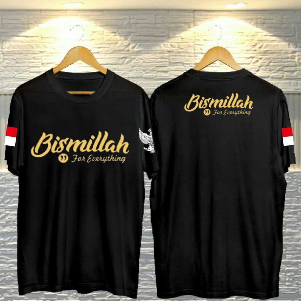 KAOS TSHIRT BAJU DISTRO ISLAMI BISMILLAH SIMPLE