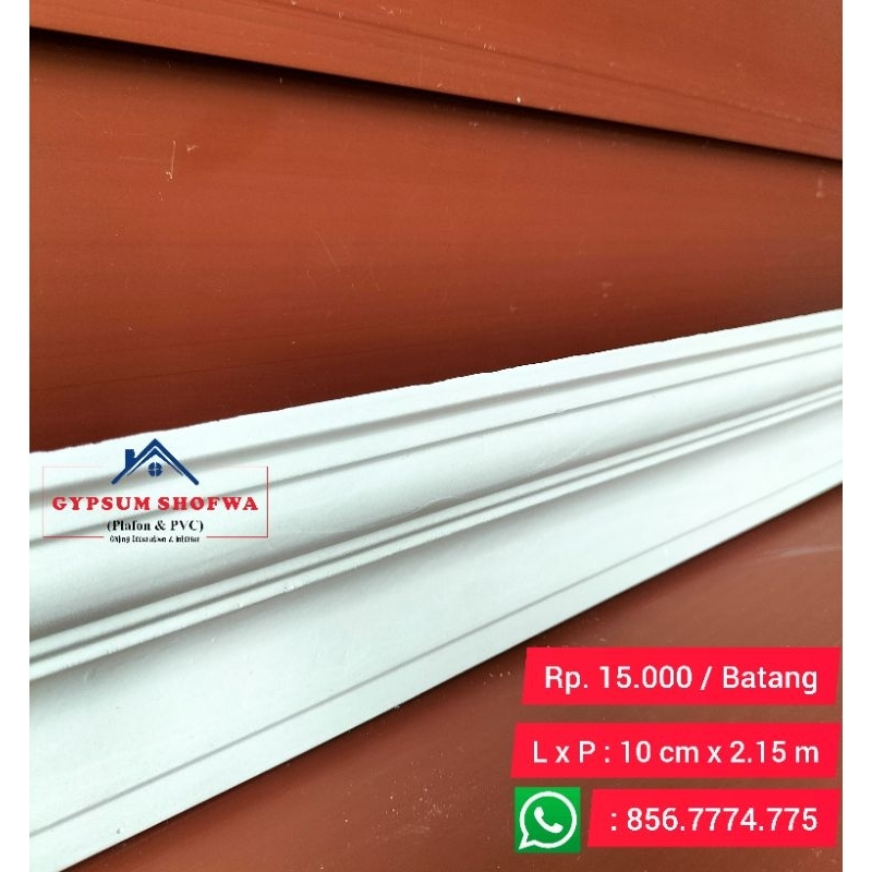 Jabodetabek - List Gypsum motif Minimalis Polos 10 cm / List profil Gypsum minimalis polos / List Gi