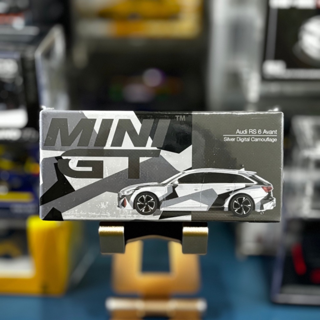 Mini GT 255 - Audi RS 6 Avant Silver Digital Camouflage [SEALED] | MiniGT | MGT