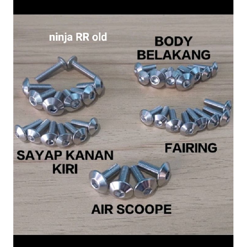 baut full body Kawasaki ninja RR old / baut ninja rr lama / baut Kawasaki ninja rr lama