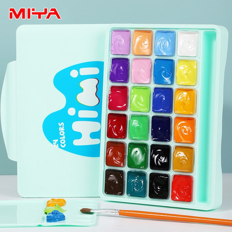 

KODE W5Q2 Gouache Paint Set 1824 Warna 3ml Cat Untuk Cat Air Perlengkapan Seni Murid Miya Himi Gouache