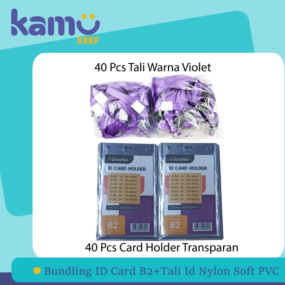 

KODE A7I8 Bundling 4Pcs ID Card B2 4Pcs Tali ID Card Nylon Soft PVC NYLKSFP