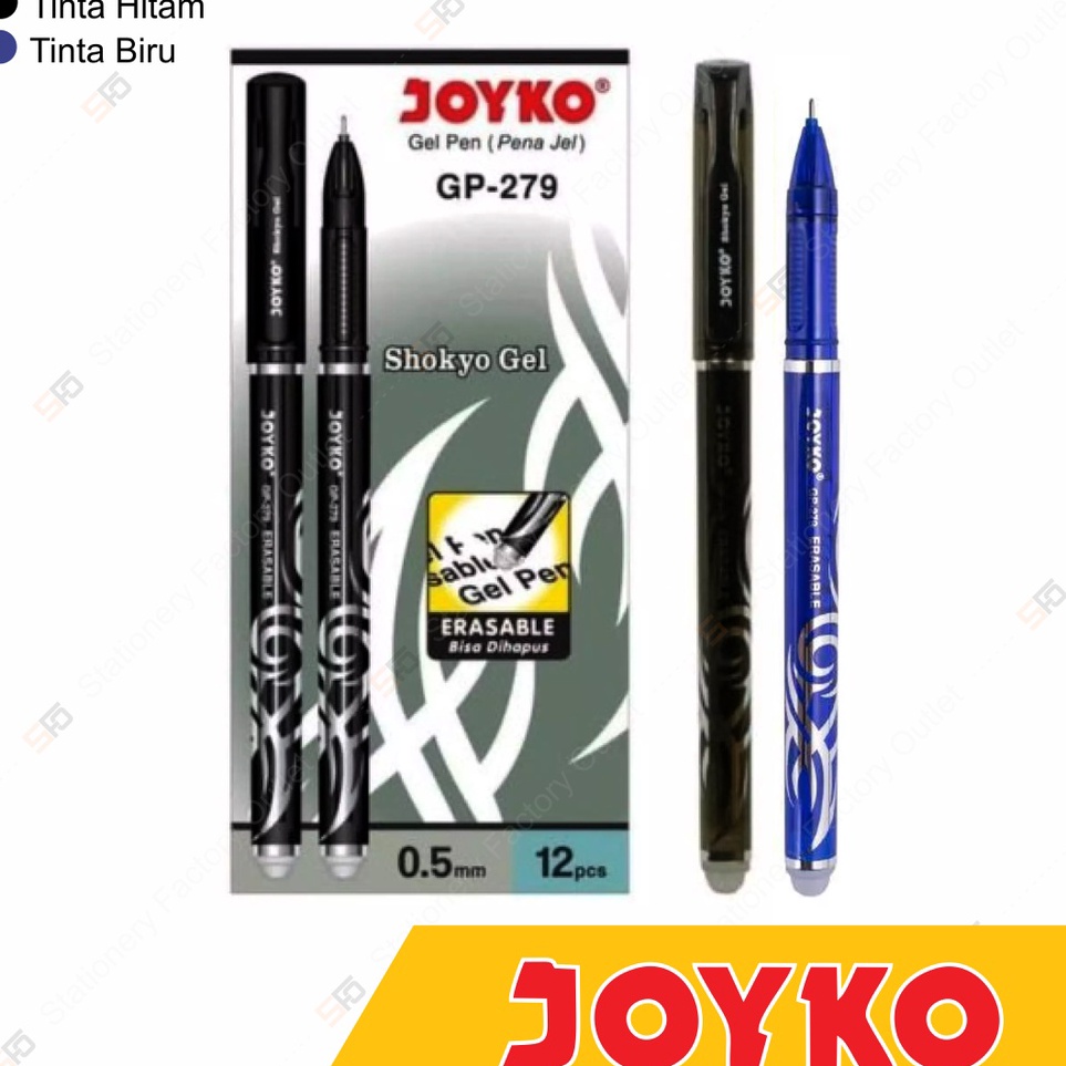 

KODE S8I 12 Pcs Pen Gel Erasable Joyko GP 279 Shokyo Bisa Dihapus