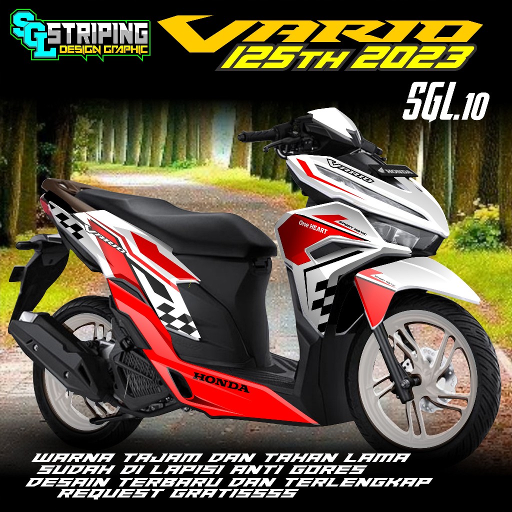 DECAL VARIO 125 NEW 2022 STIKER DECAL VARIO 125 NEW BEBAS CUSTOM NAMA SGL.10