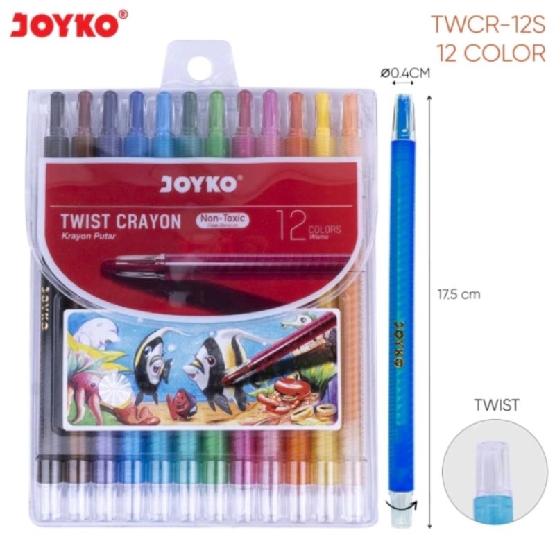 

Crayon putar 12 warna TiTi panjang TWCR-12S / Krayon putar 12 warna TWCR-12S