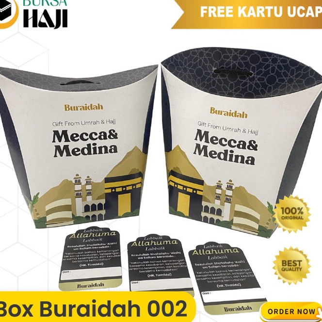 

KI3 Tas Dus Tali OlehOleh Haji Umroh isi 5 pcs Box Tali OlehOleh Haji Praktis Free Kartu Ucapan