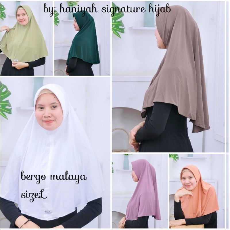 hijab bergo malaya kerudung instan jilbab hijab kenan kekinian bergo khimar kerudung sehari hari jil