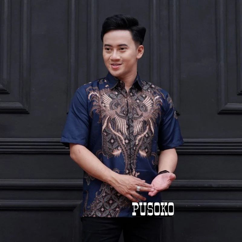 Batik Pria Lengan Pendek Halus Terbaru motif Cocok Seragam nikah Keluarga Hajatan Tidak Luntur