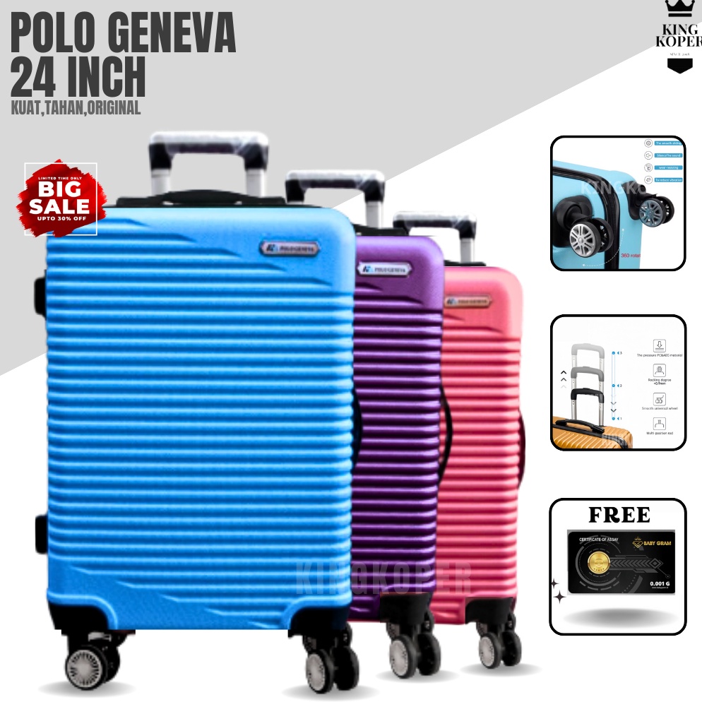 KODE Q5B5 Koper 24 inch Polo Happy 82 ukuran bagasikoper murahfiberhardcasekabincabin
