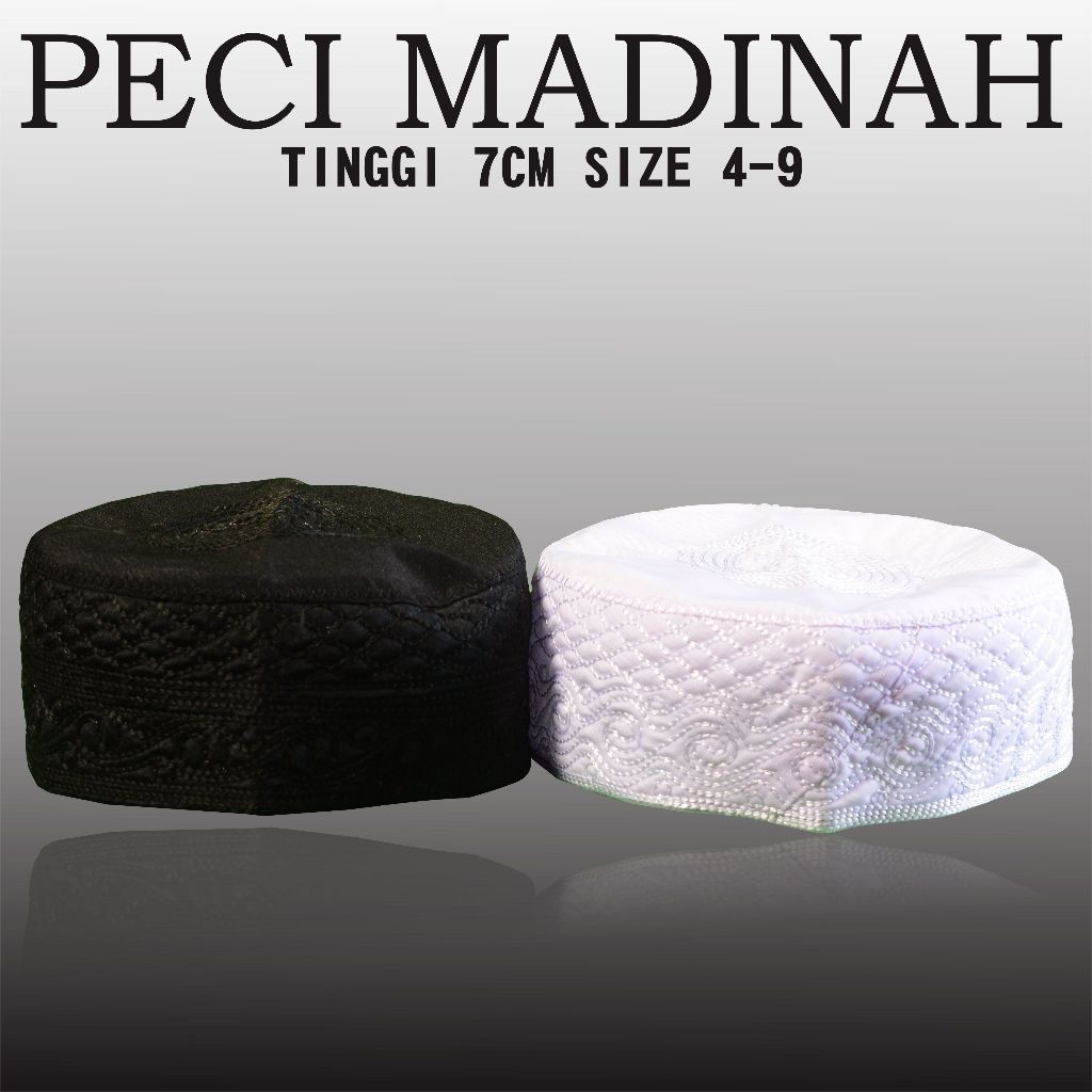 Peci Madinah/Peci Haji/Kopyah Madinah/Kopyah Haji/Peci Madinah Pendek