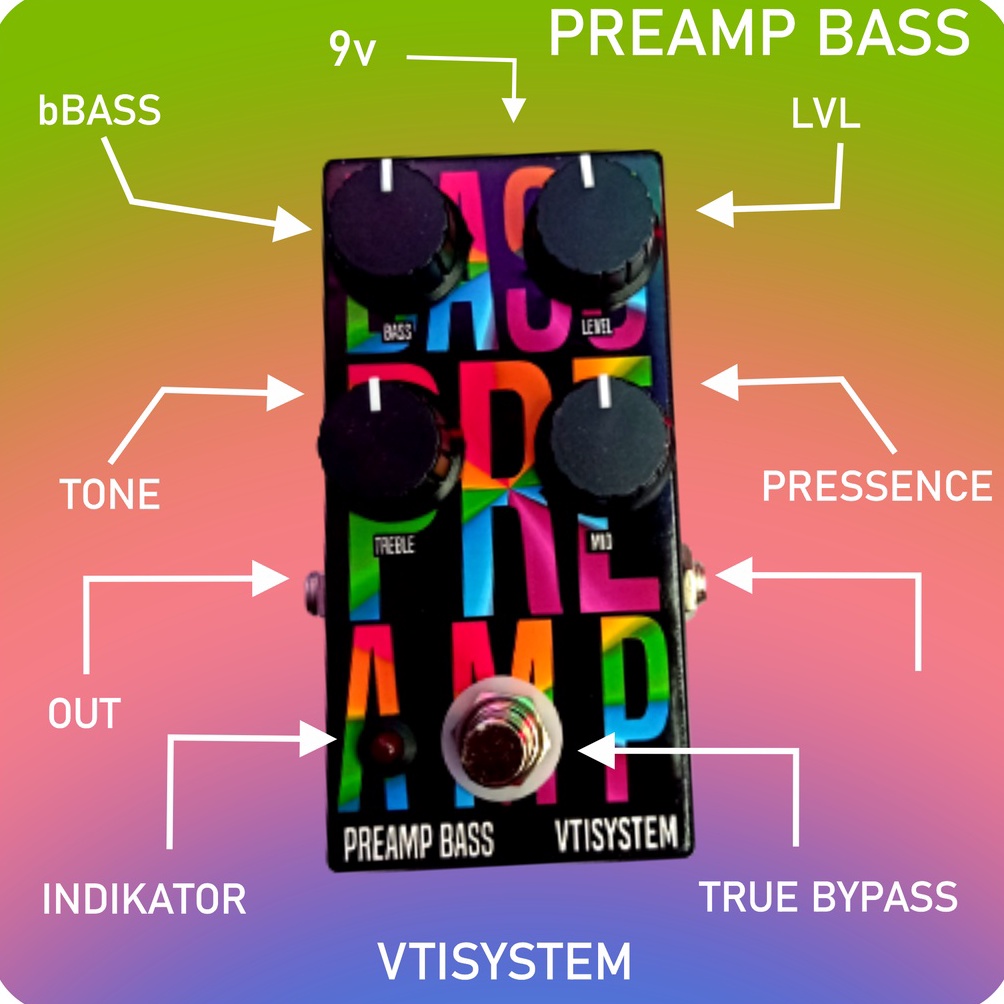 KODE V9F Efek Bass Preamp  Preamp Bass Termurah Premium VTISYSTEM