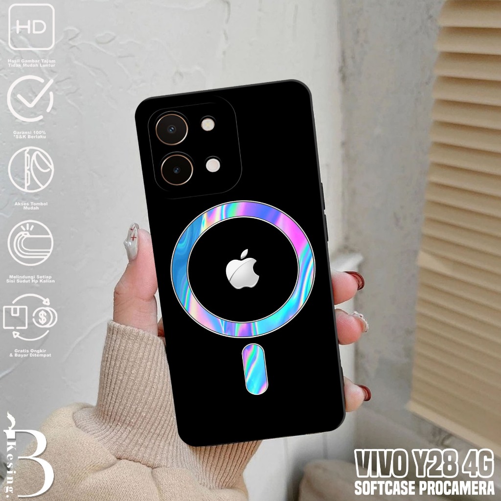 Case VIVO Y28 4G - Casing VIVO Y28 4G Motif Logo Magsafe - Silikon Hp VIVO Y28 4G - Softcase Hp VIVO