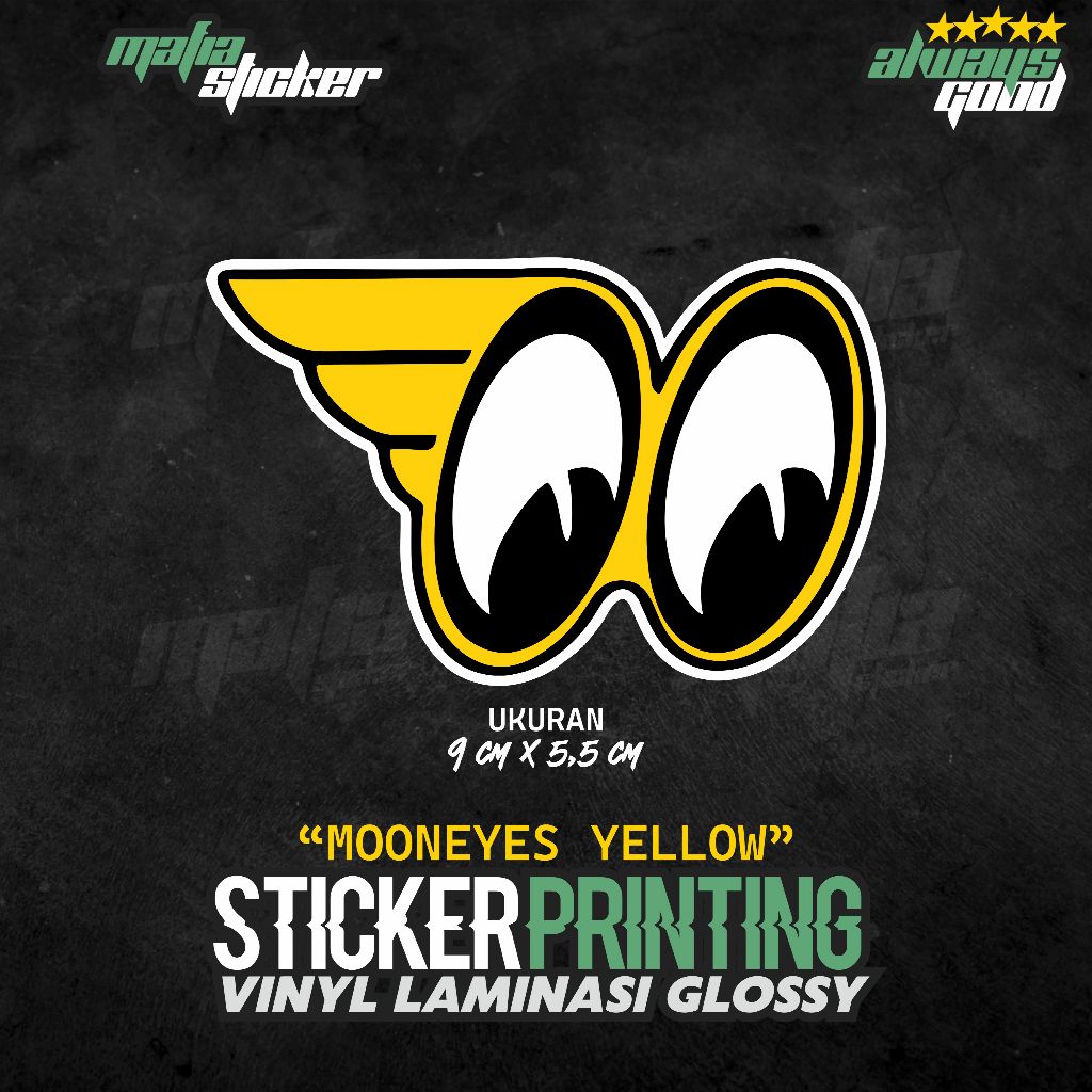 

STICKER/STIKER PRINT CUT MOONEYES YELLOW