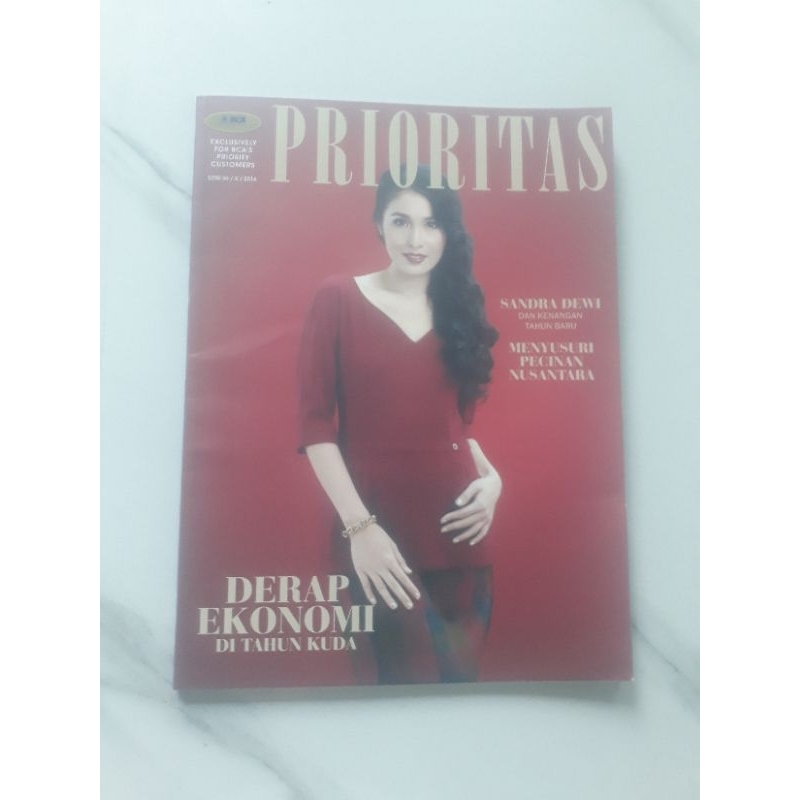 Sandra Dewi Majalah BCA Prioritas 2014 Original Asli