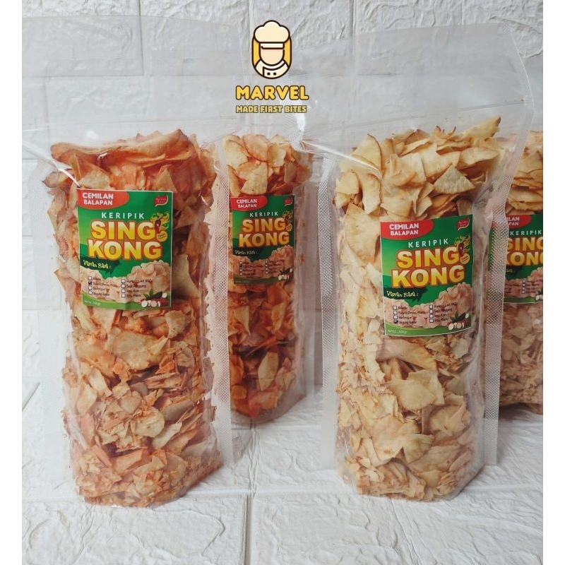 

Keripik Singkong Rasa Original BBQ Balado Pedas Manis Gurih Renyah